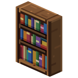 Colourful Wooden Bookcase — a Minecraft Model made with resourcepack.ai