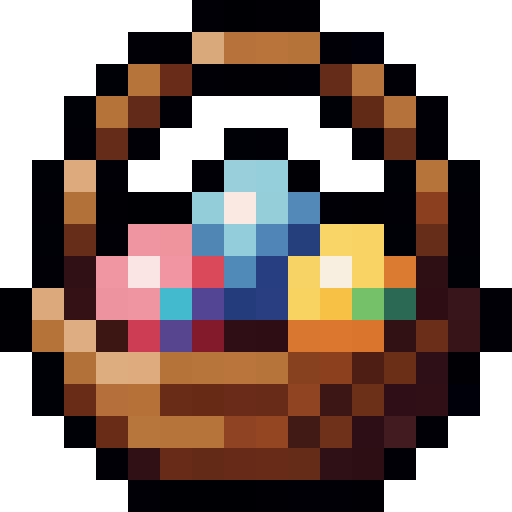 Easter Egg Basket — a easter Minecraft Item (2D) made with resourcepack.ai
