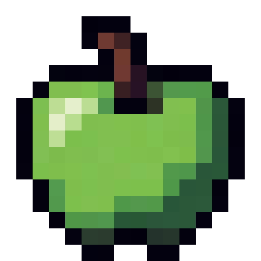 Green Apple — a Minecraft Item (2D) made with resourcepack.ai
