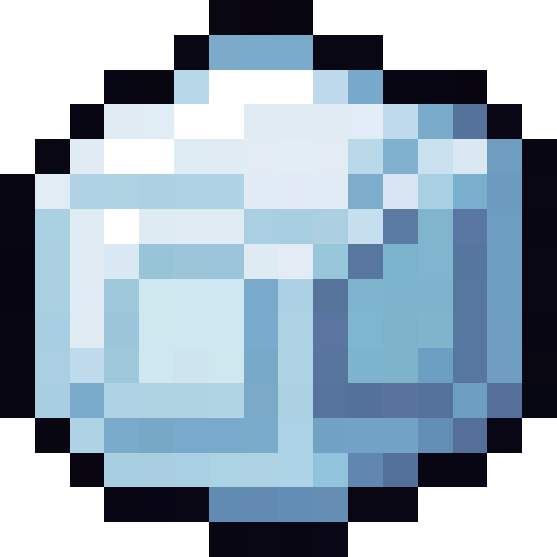 Ice Cube — a Minecraft Item (2D) made with resourcepack.ai