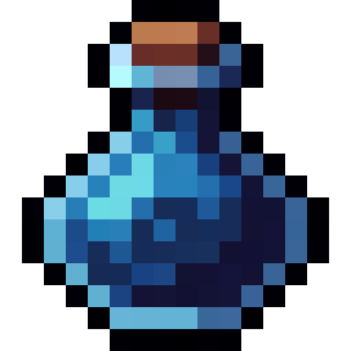 Blue Mana Potion — a Minecraft Item (2D) made with resourcepack.ai