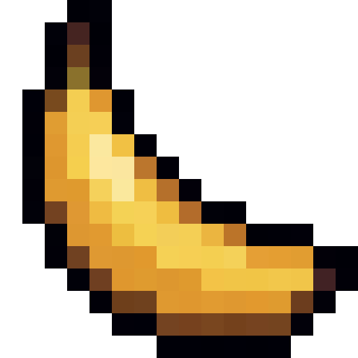 Ripe Banana — a Minecraft Item (2D) made with resourcepack.ai