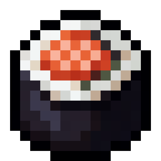 Salmon Sushi Roll — a Minecraft Item (2D) made with resourcepack.ai