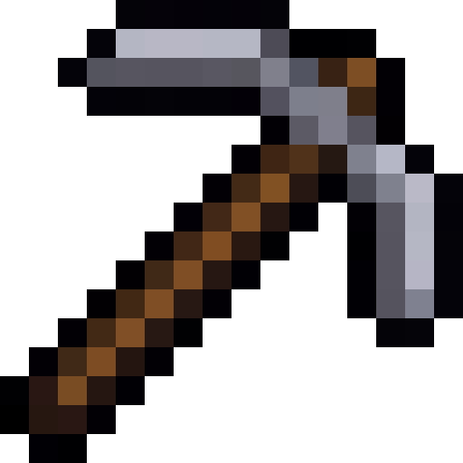 Iron Pickaxe — a Minecraft Item (2D) made with resourcepack.ai