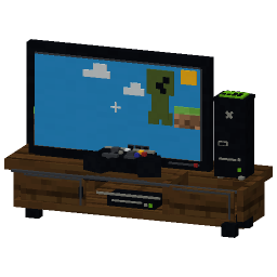 TV and Xbox Setup — a Minecraft Model made with resourcepack.ai